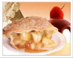a plate of apple pie